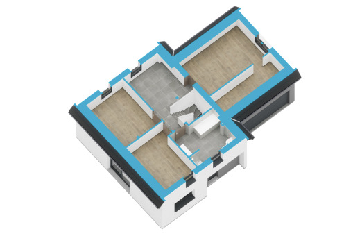 Construction maison neuve plan en T 3 pignons ALSACE Haut-Rhin Plan étage combles garage intégré