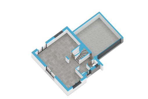 Construction maison neuve plan en T 3 pignons ALSACE Haut-Rhin Plan rez-de-chaussée garage intégré
